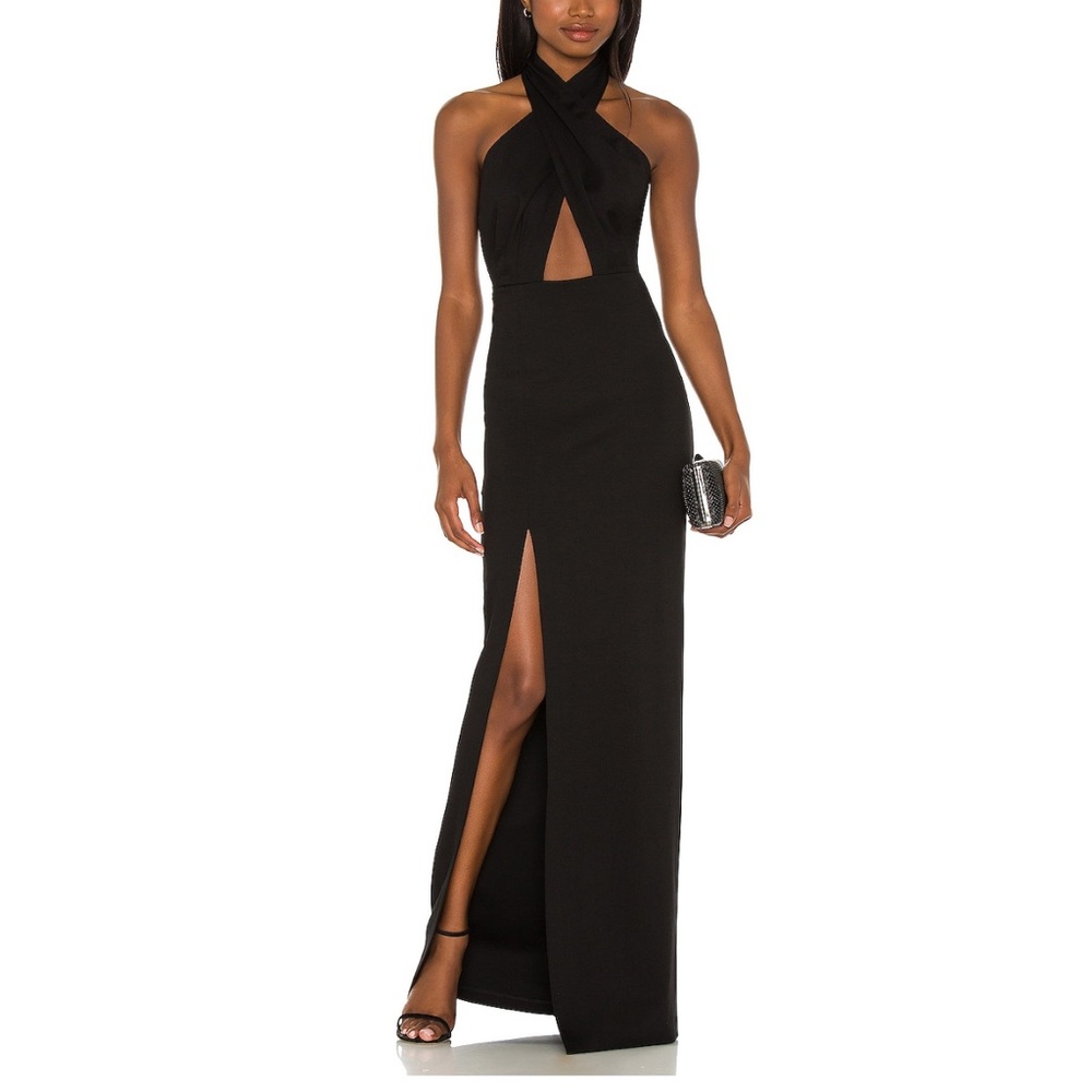 Amanda Uprichard Black Backless Dress